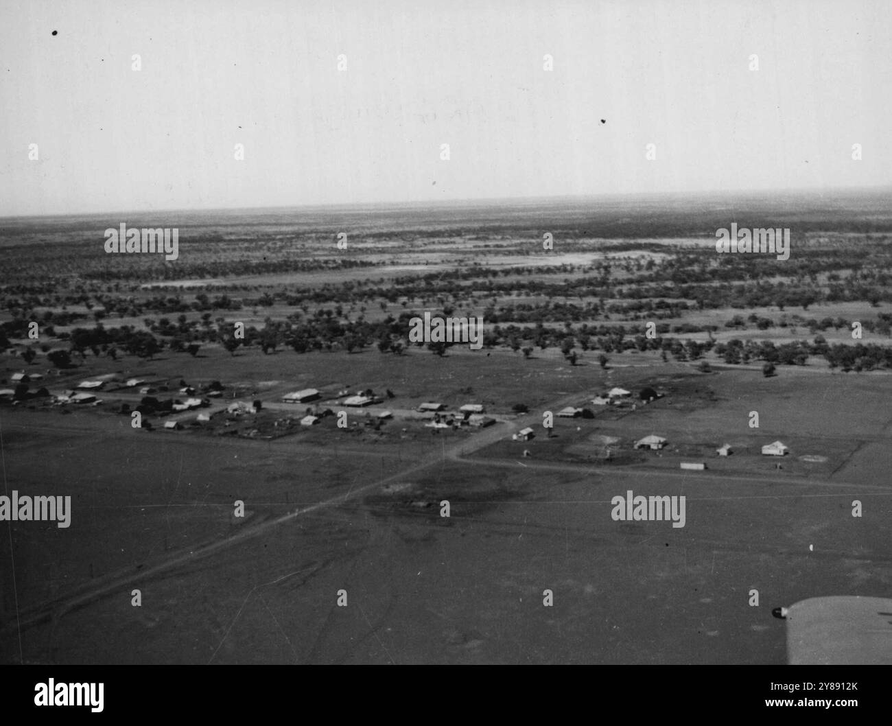 Thargomindah dall'alto. 18 agosto 1950. Foto Stock