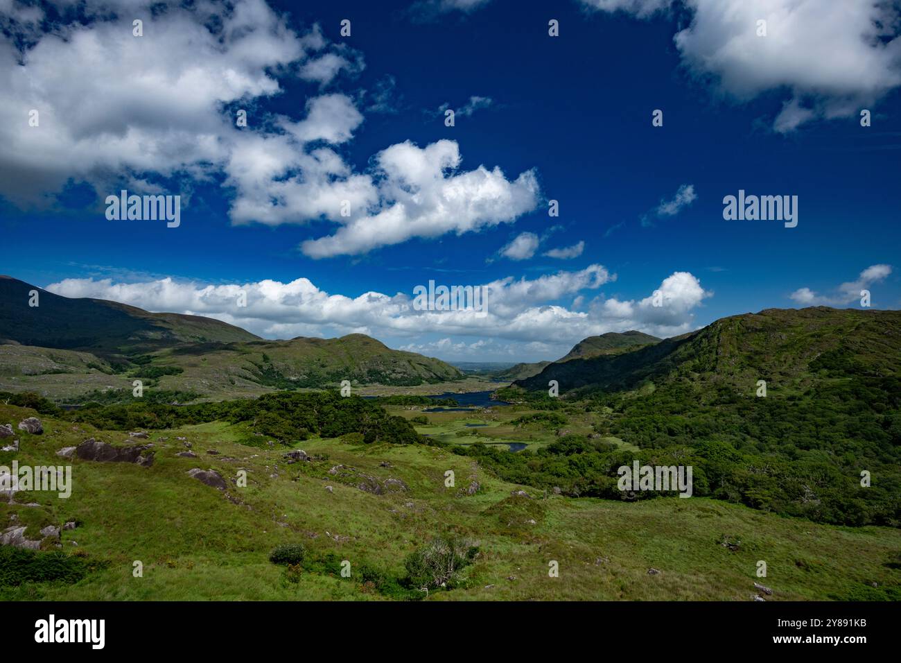 Vista delle signore sul lago superiore nel Killarney National Park Foto Stock