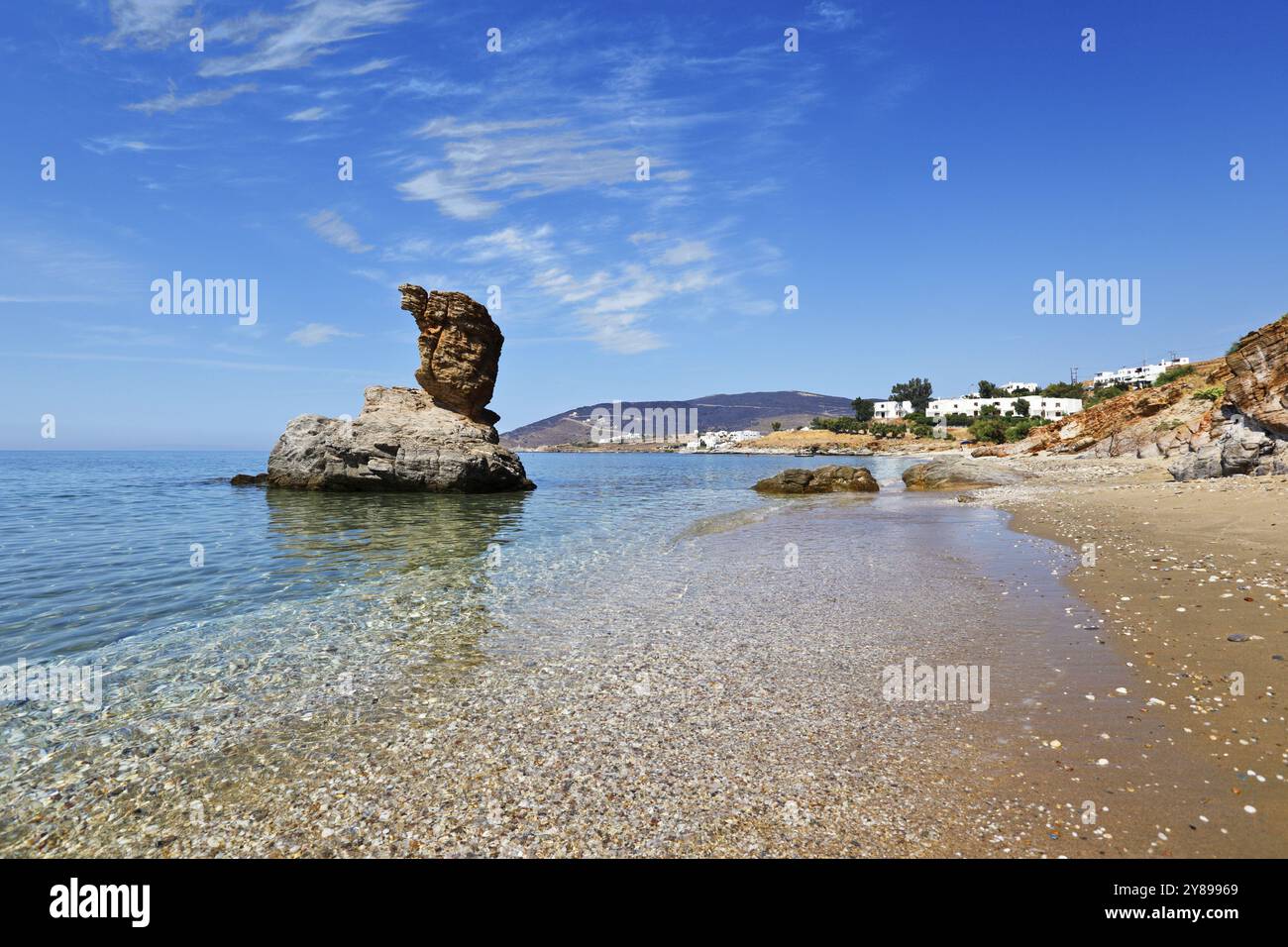 Formazioni rocciose a Liopessi vicino a San Pietro ad Andros, Grecia, Europa Foto Stock