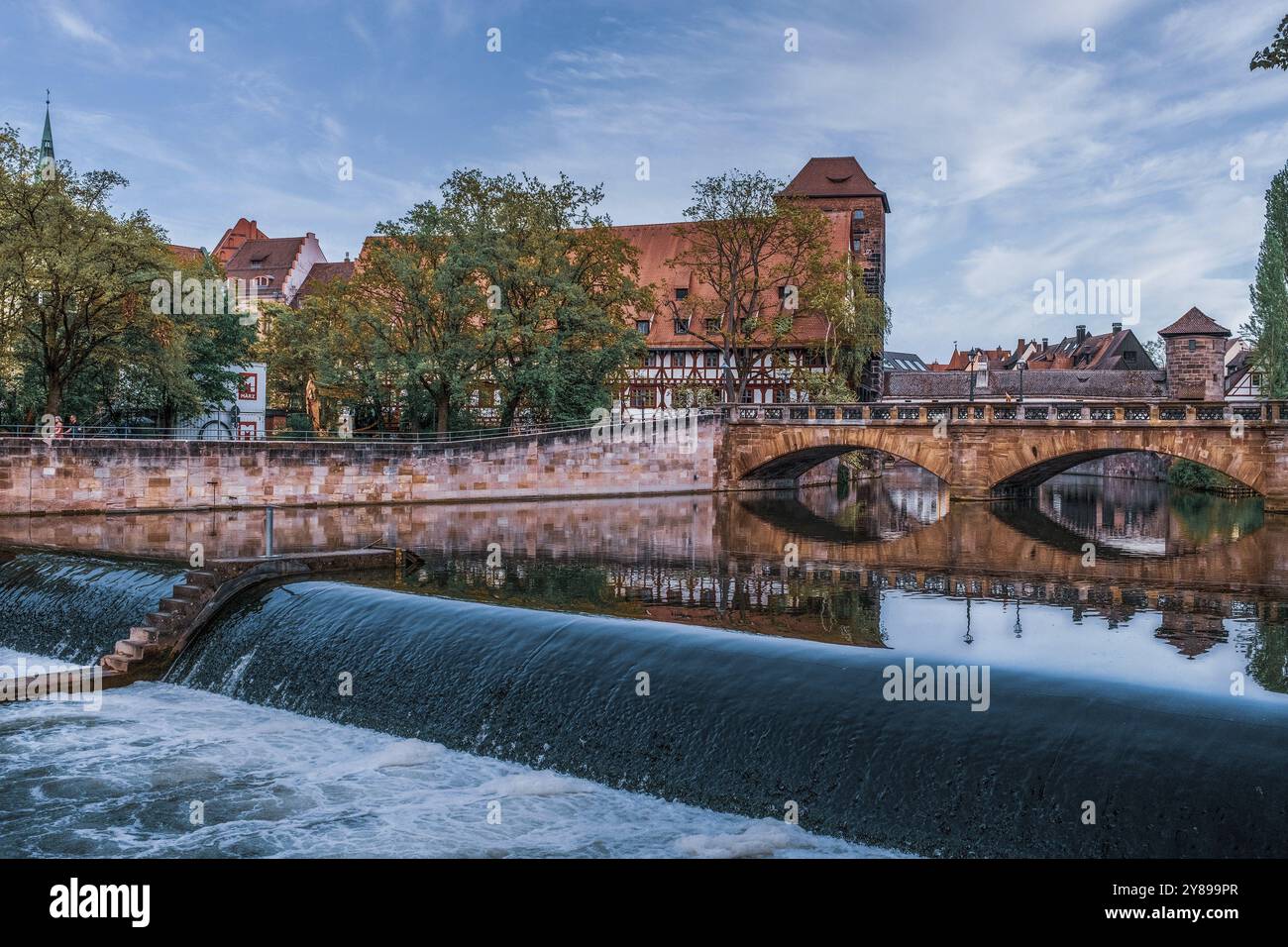 Veduta della città vecchia di Norimberga, la Germania, l'Europa Foto Stock