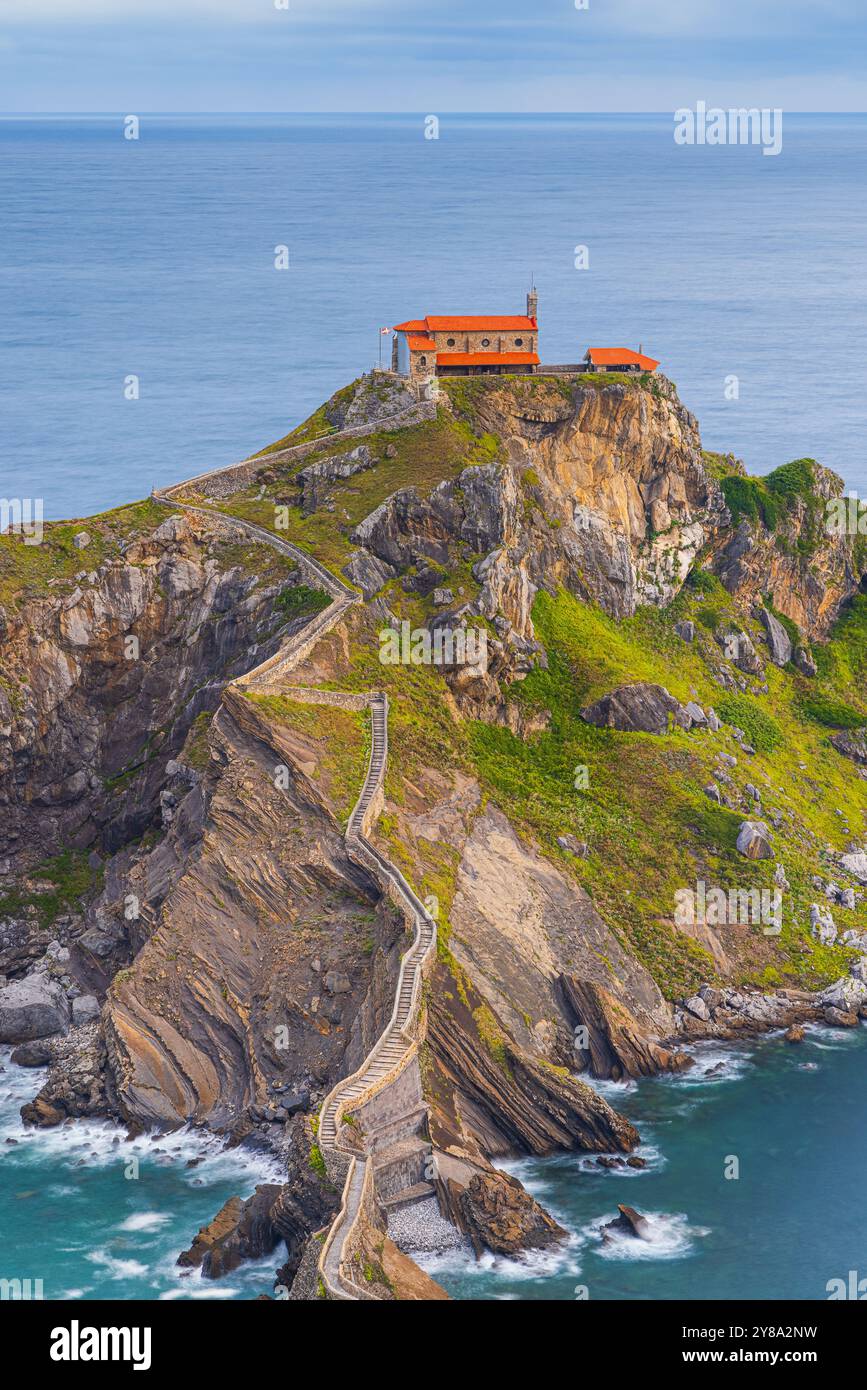 San Juan de Gaztelugatxe, Paesi Baschi, Spagna. Foto Stock