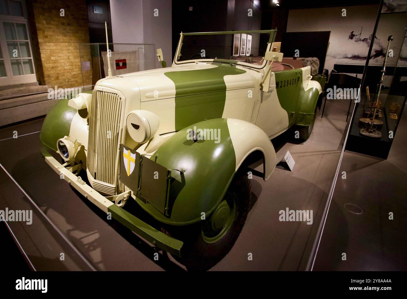 Field Marshal Montgomery's Humber Super Snipe staff Car (Old Faithful). Imperial War Museum, Lambeth Road, Southwark, Londra, Inghilterra. Foto Stock