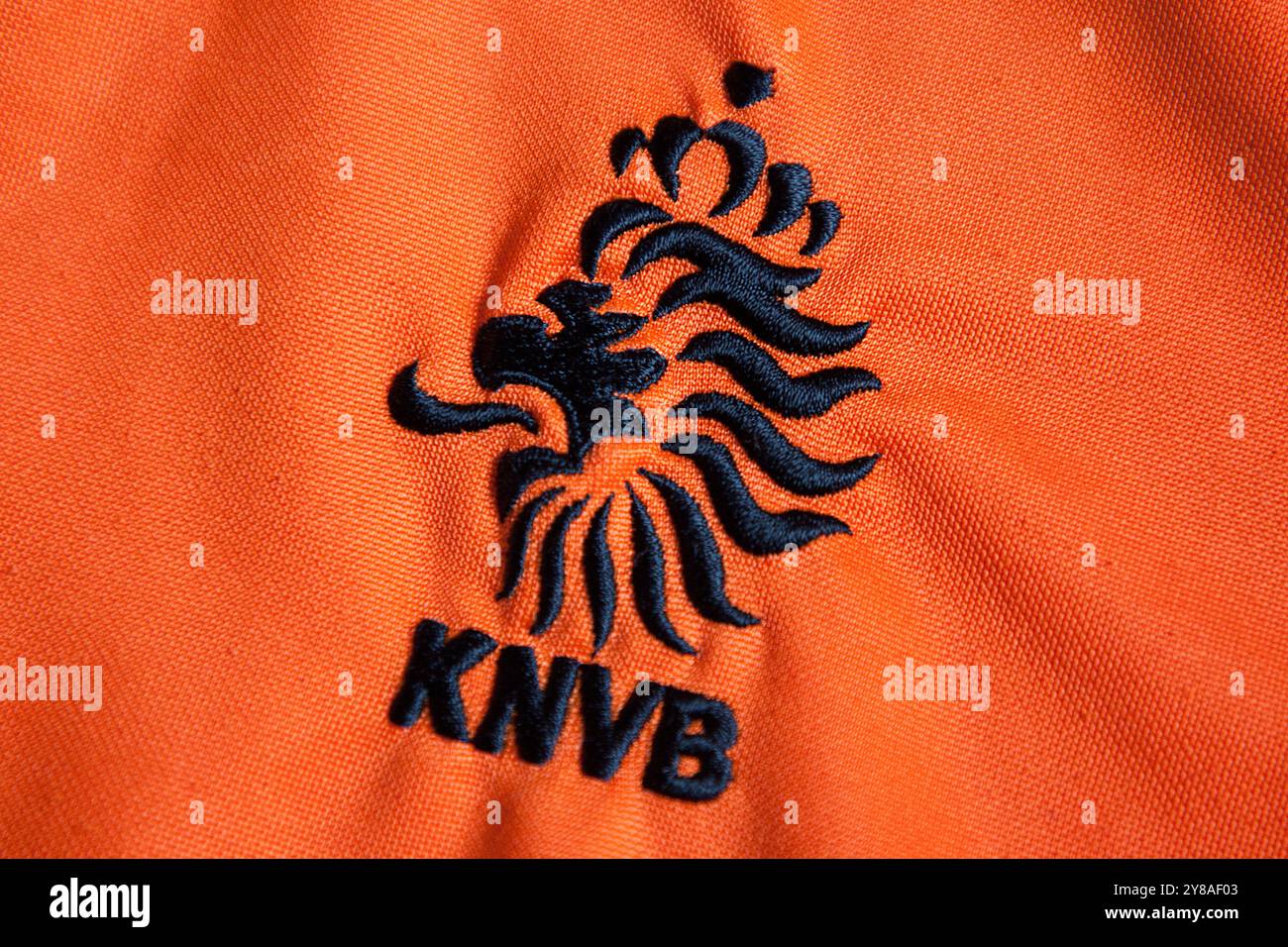 Distintivo Royal Dutch Football Association Emblem - Koninklijke Nederlandse Voetbalbond Foto Stock