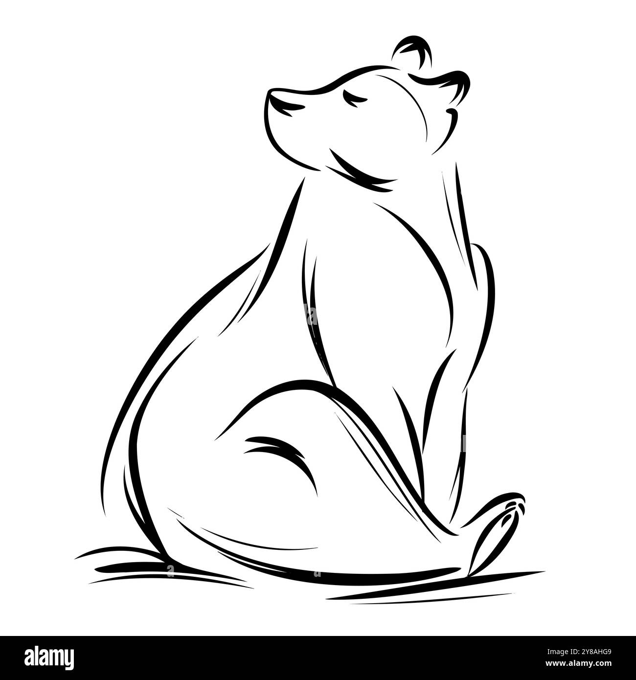 Elegante silhouette Orso Vector Art Illustrazione Vettoriale