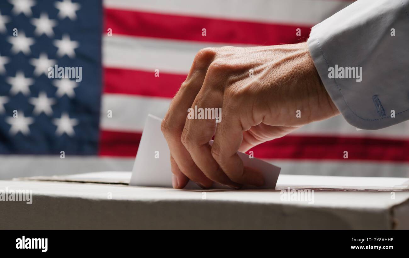 Il giorno delle elezioni presidenziali politiche DEGLI STATI UNITI Foto Stock