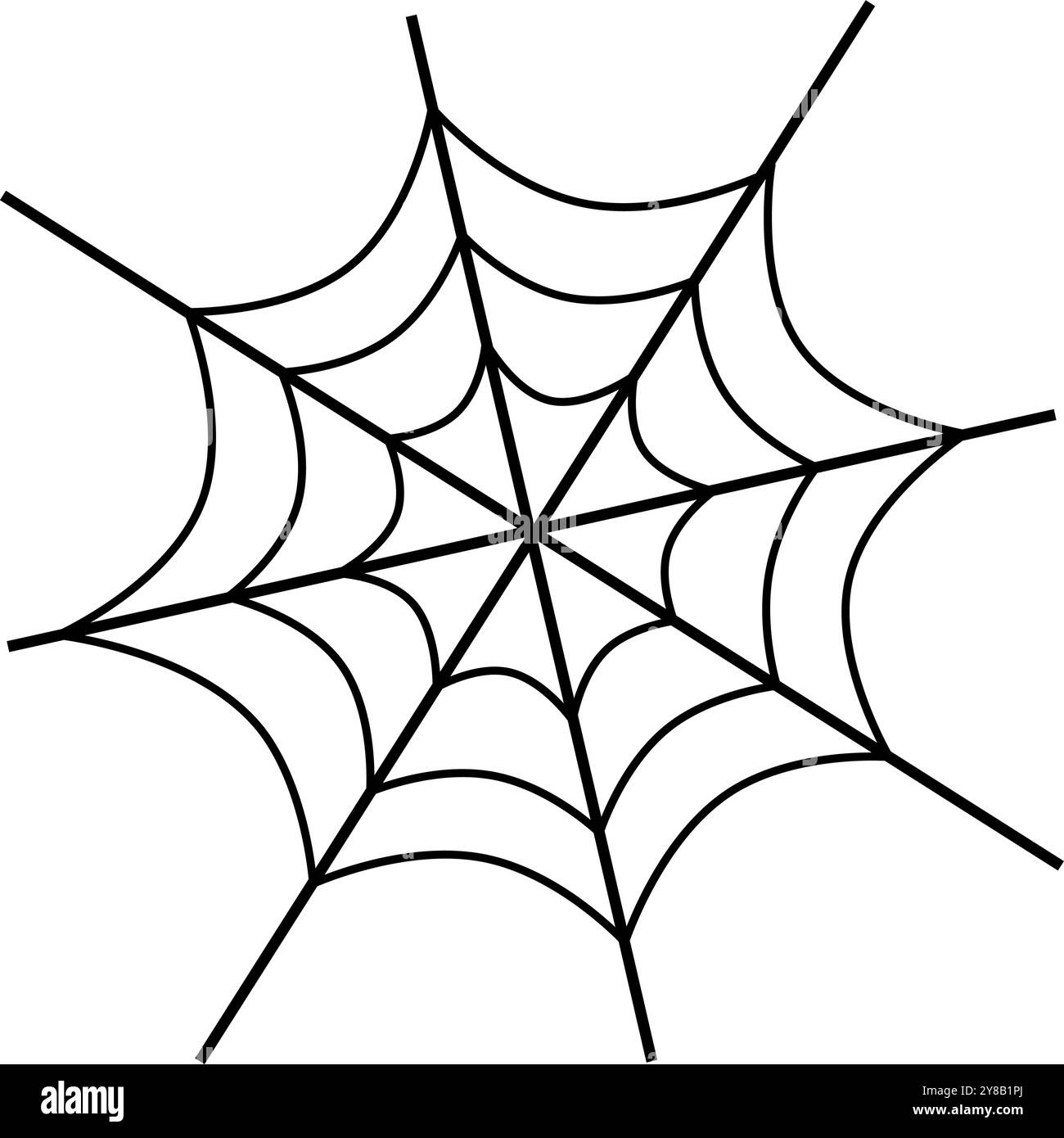 modello vettoriale spider web design in bianco e nero Illustrazione Vettoriale