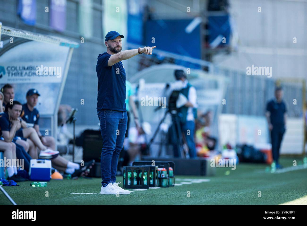 Hoffenheim, Germania. 20 maggio 2024. Stephan Lerch (TSG Hoffenheim, Trainer) gestikuliert GOOGLE PIXEL Frauen Bundesliga, TSG Hoffenheim - FC Bayern M?nchen, Hoffenheim, Dietmar-Hopp-Stadion AM 20.05.2024 PROIBISCE L'USO DI FOTOGRAFIE COME SEQUENZE DI IMMAGINI E/O QUASI-VIDEO. Credito: dpa/Alamy Live News Foto Stock