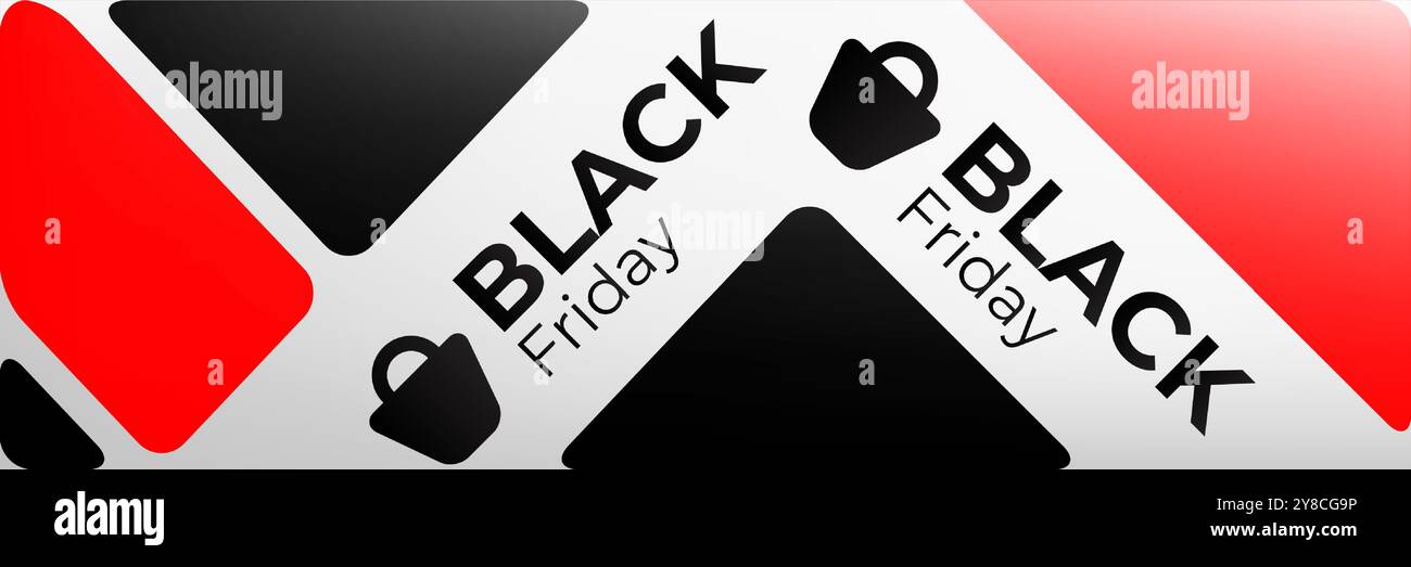 i poster per banner del black friday progettano il modello vettoriale Illustrazione Vettoriale