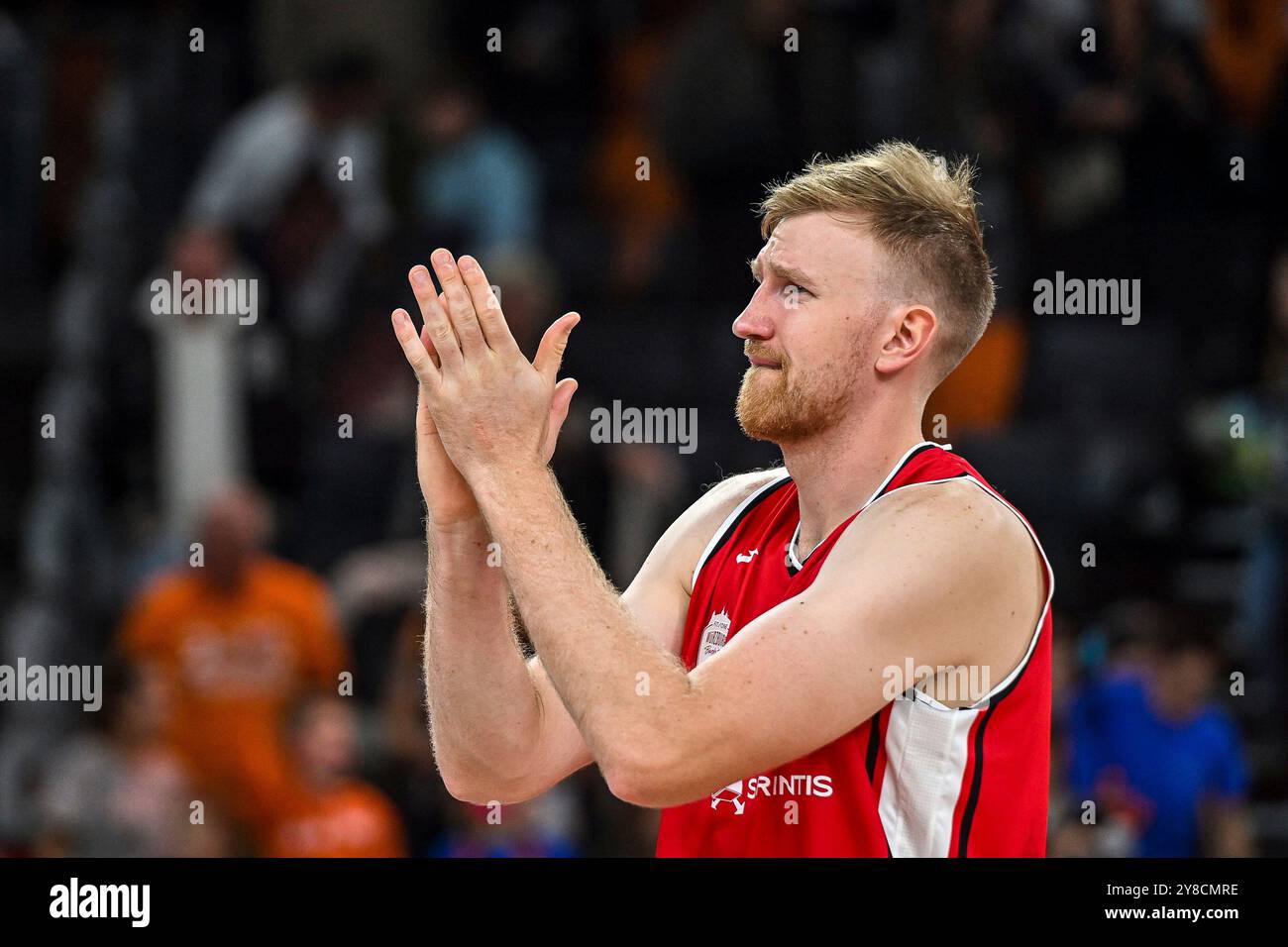 28.09.2024, ratiopharm arena, Neu-Ulm, GER, BBL, ratiopharm Ulm vs FIT/One W?rzburg Baskets, im Bild Maximilian Ugrai (Wuerzburg, #6) foto Nordphoto GmbH/Hafner Foto Stock