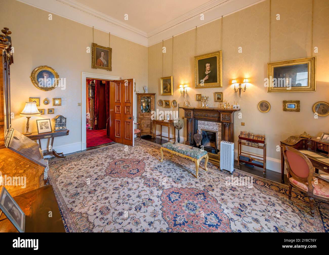 Interno del castello di Brodick, Brodick, Isola di Arran, Scozia, Regno Unito Foto Stock