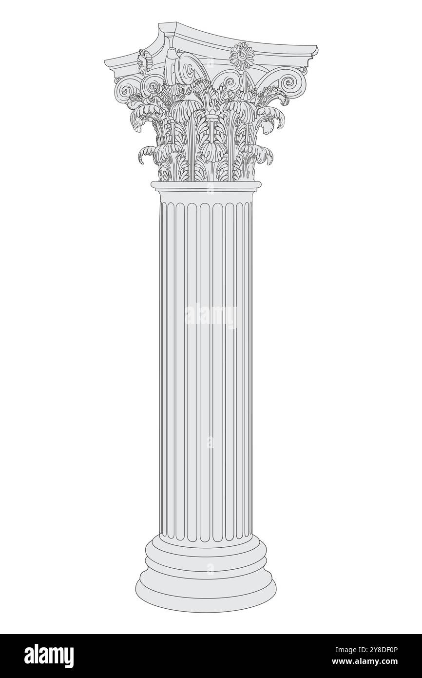 Colonna greca antica Illustrazione Vettoriale