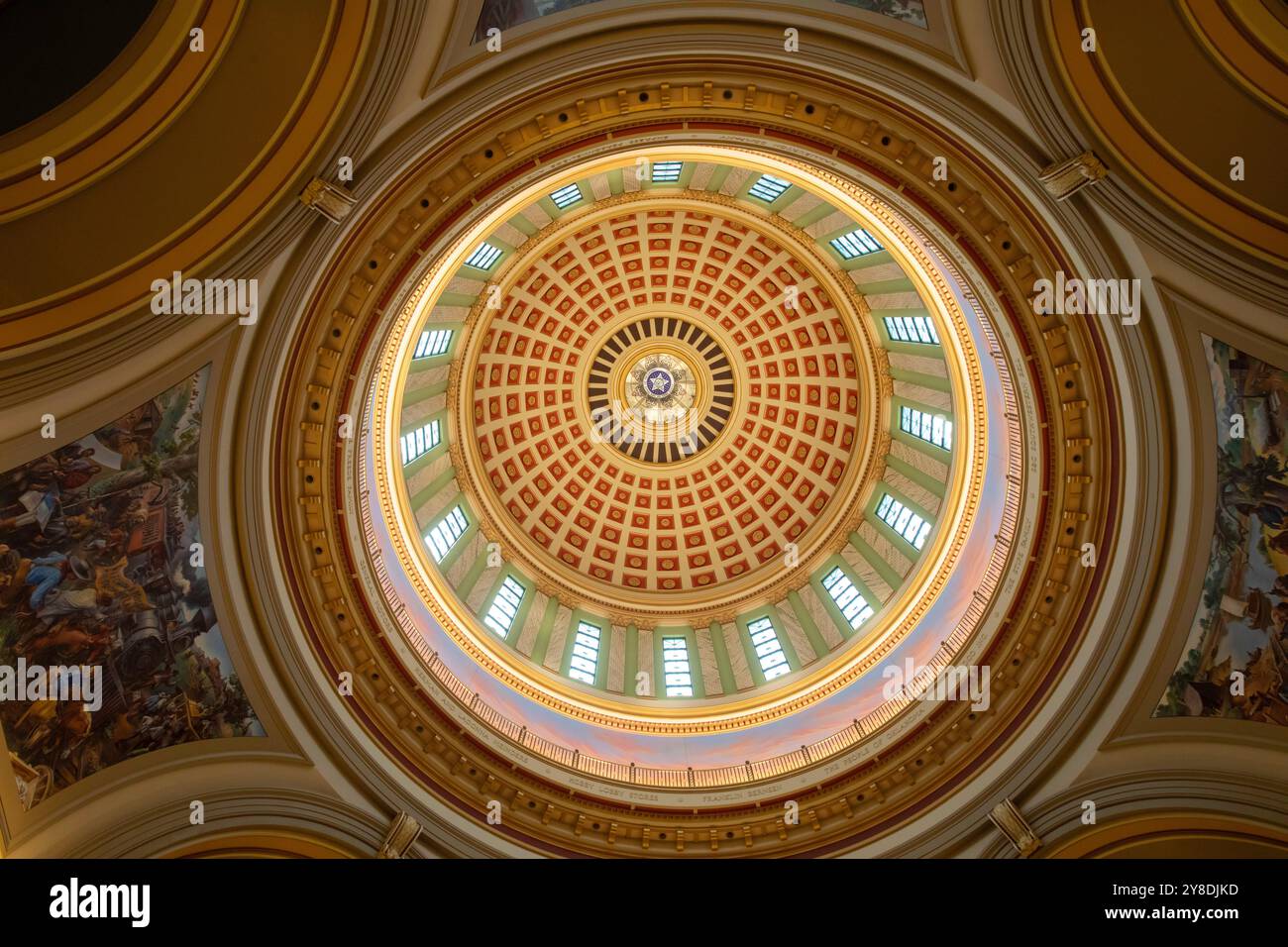 Oklahoma City, Oklahoma - l'interno della cupola del campidoglio dello stato dell'Oklahoma. Foto Stock