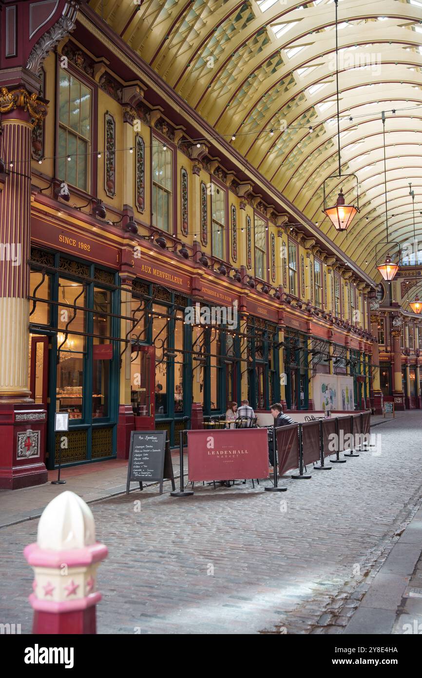 Stazione di Londra paddington e città di Londra, Leadenhall Market dettagli architettonici Foto Stock