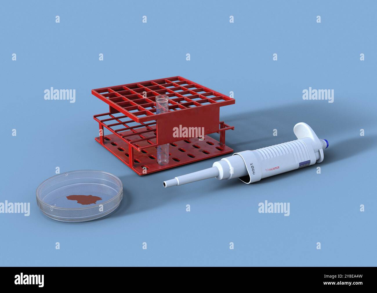 Illustrazione delle apparecchiature di laboratorio. Foto Stock