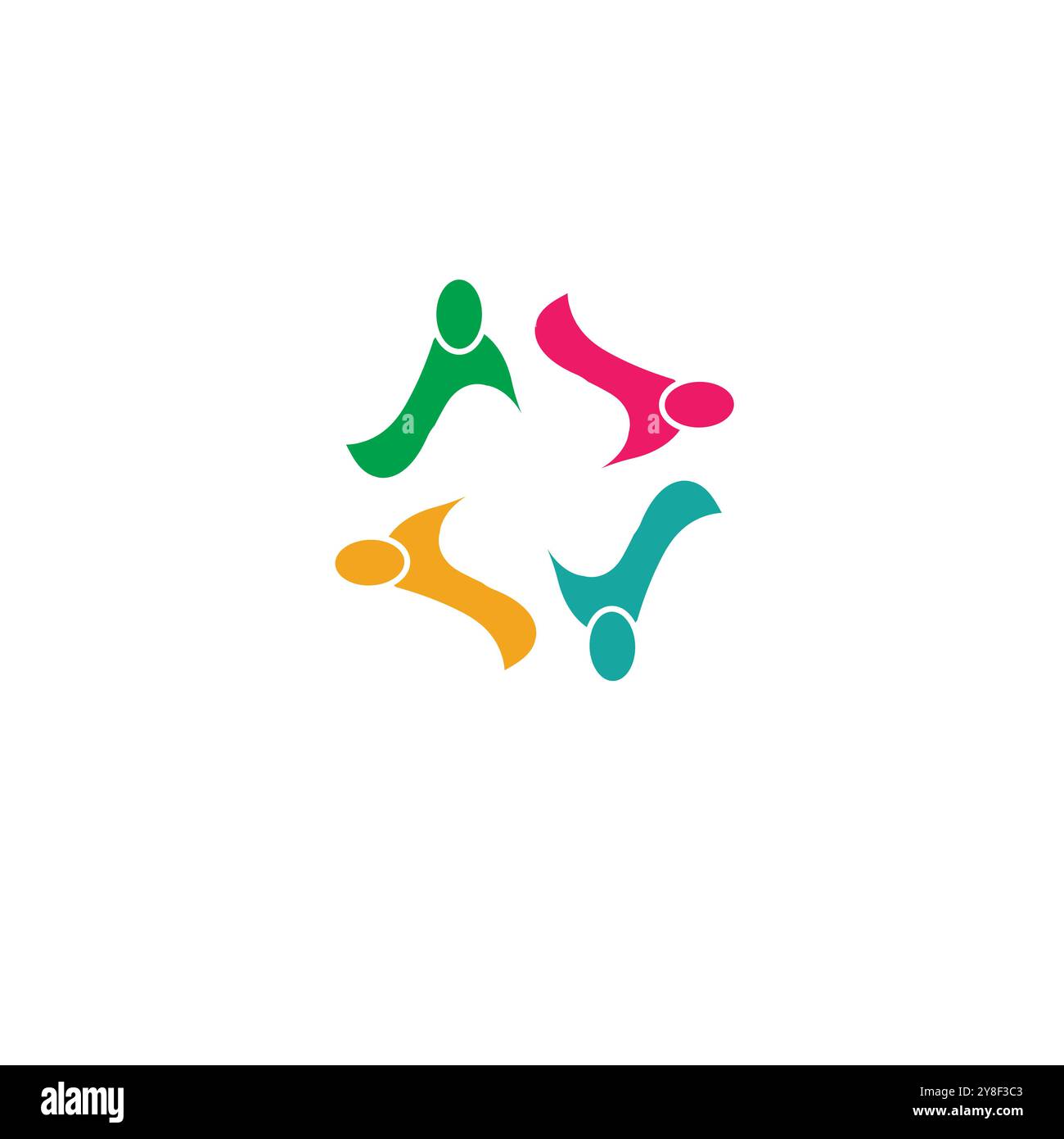 Comunità, rete e icona sociale del modello di progettazione Illustrazione Vettoriale