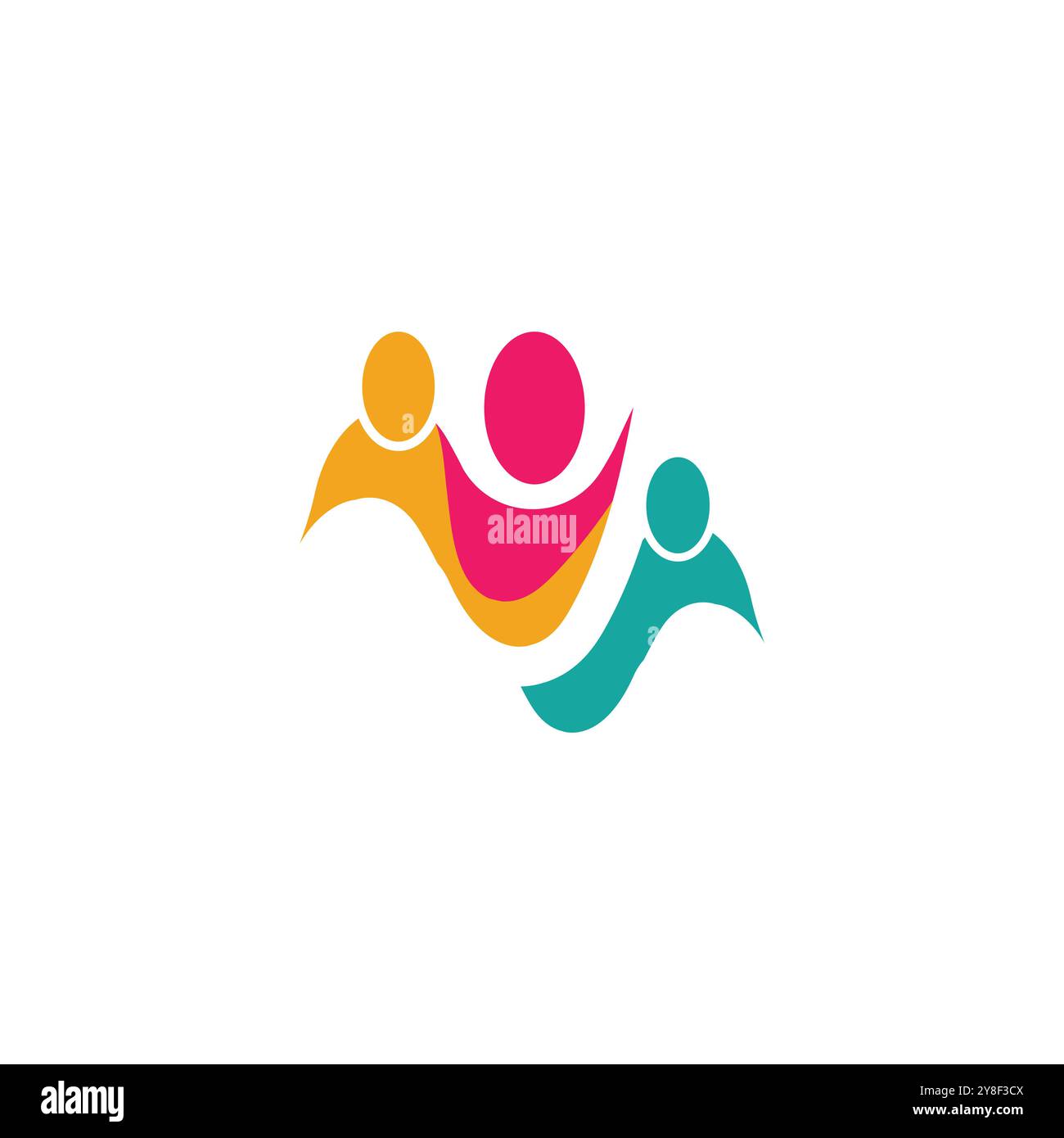 Comunità, rete e icona sociale del modello di progettazione Illustrazione Vettoriale