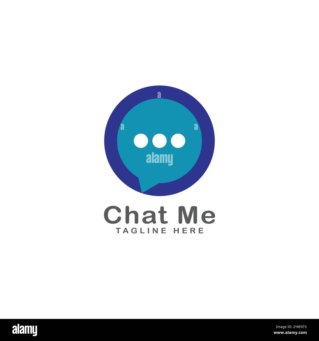 Icona chat Buble Design illustrazione vettoriale modello logo Illustrazione Vettoriale