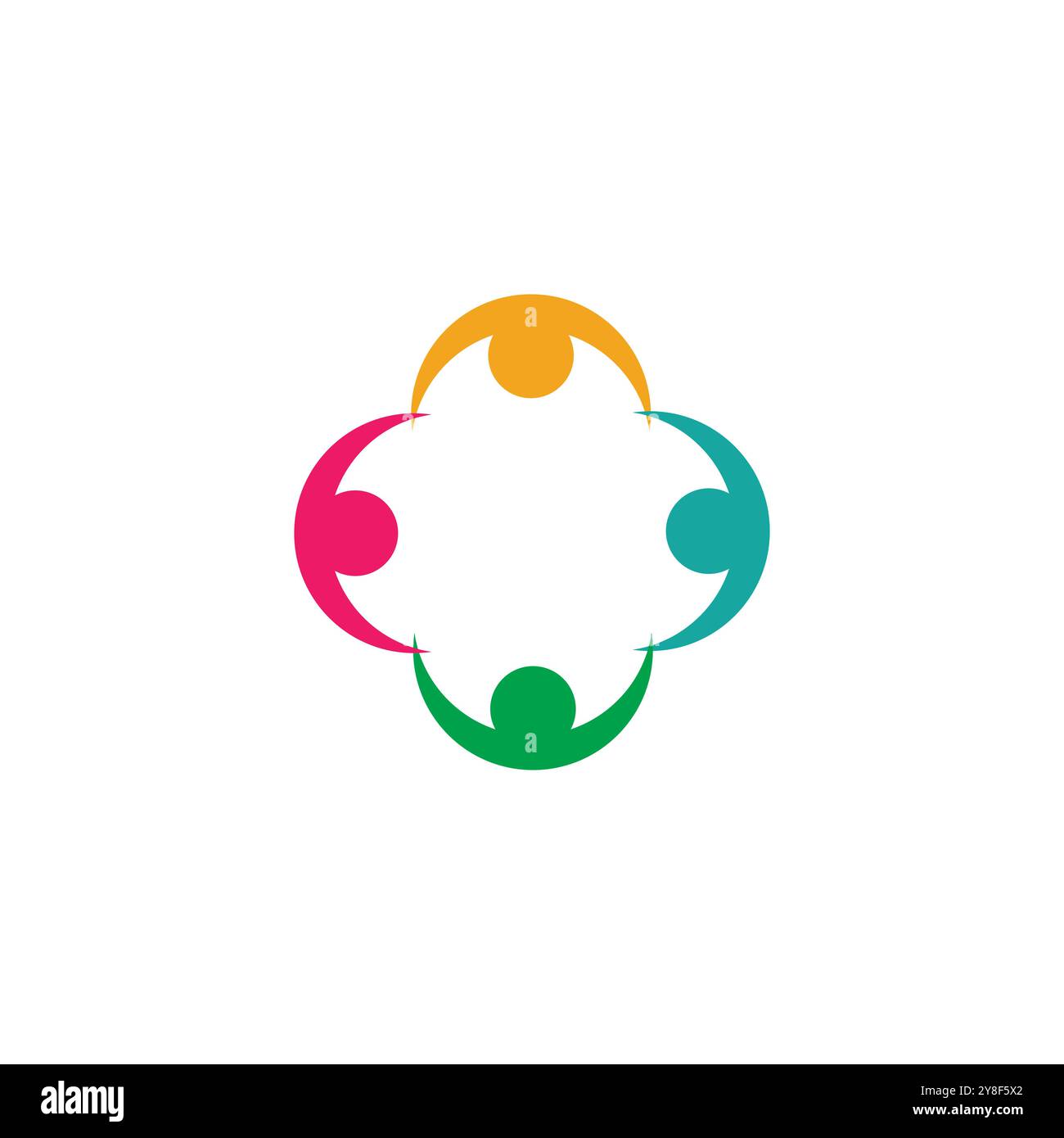 Comunità, rete e icona sociale del modello di progettazione Illustrazione Vettoriale