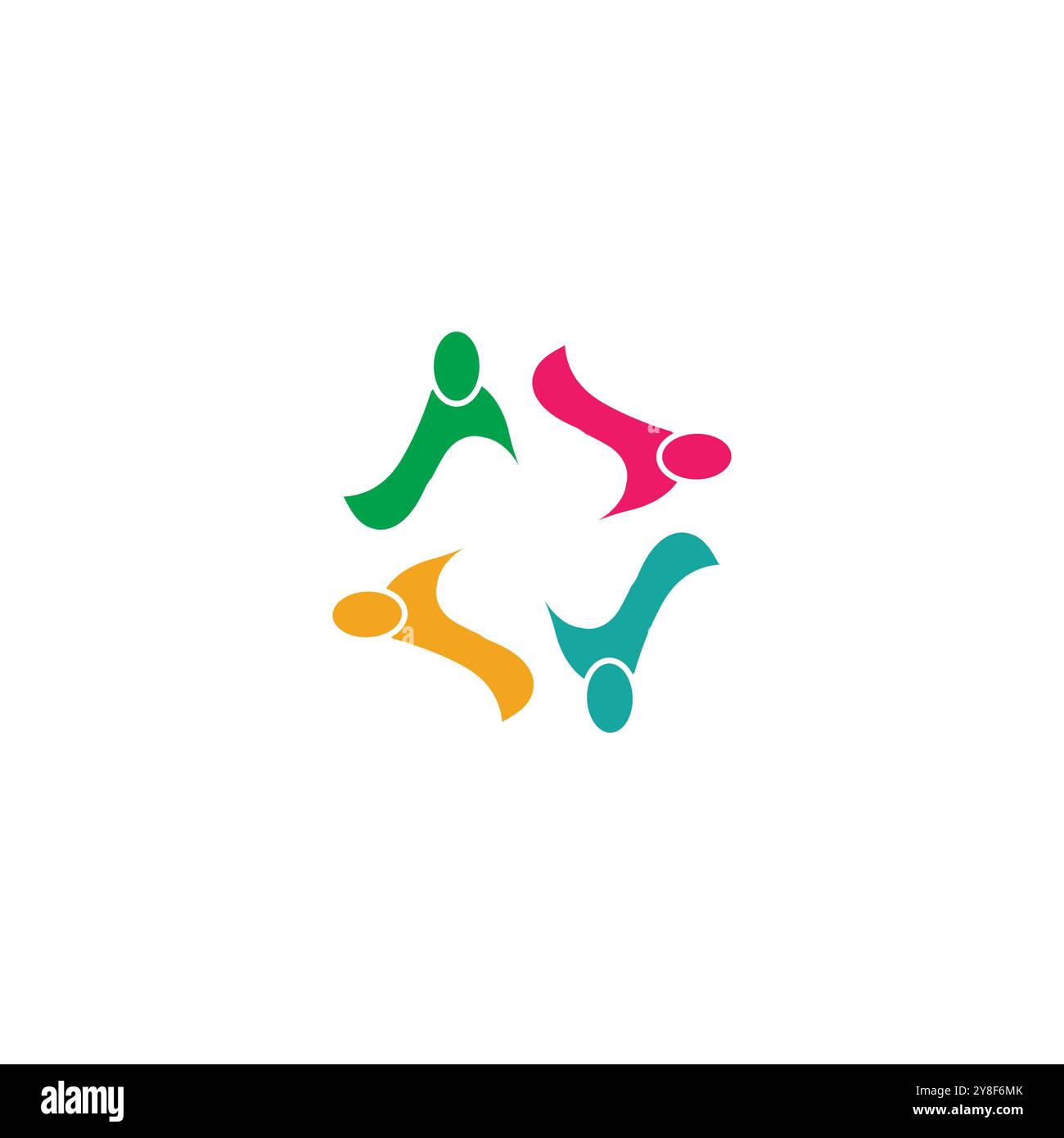 Comunità, rete e icona sociale del modello di progettazione Illustrazione Vettoriale