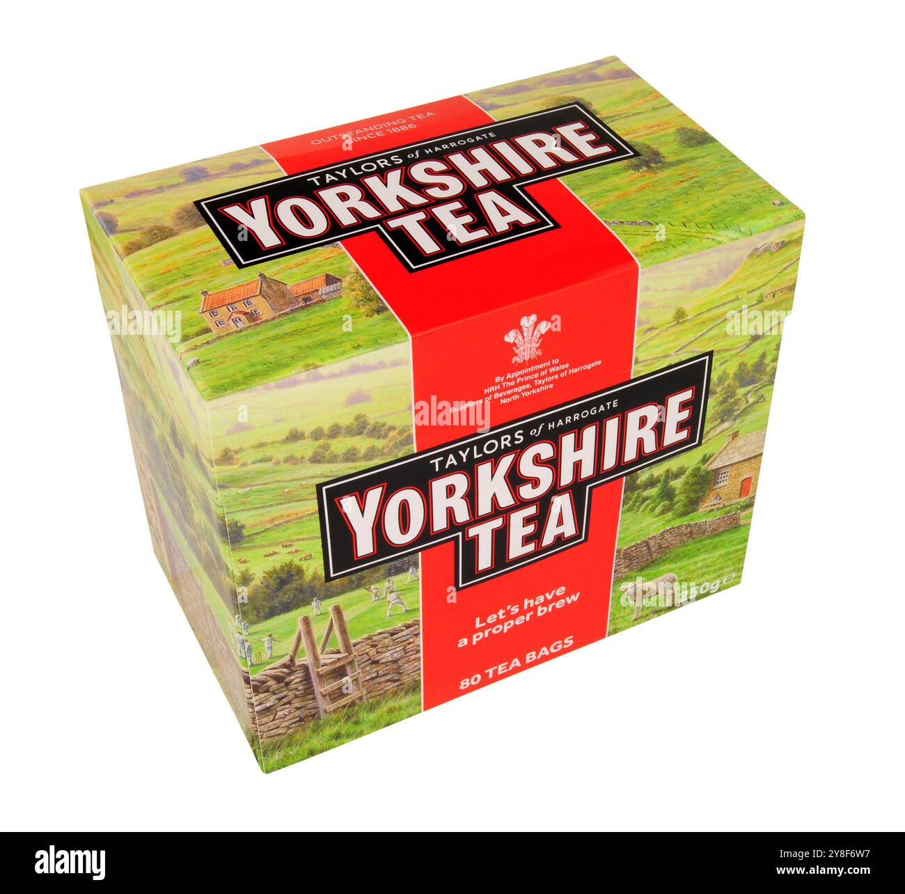 Bustine di tè dello Yorkshire in una confezione da 250 g contenente 80 bustine di tè Foto Stock