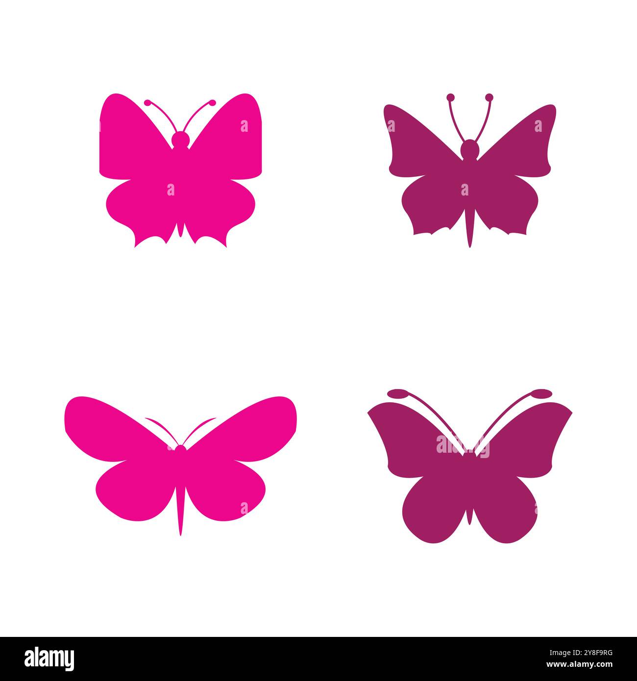 Bellezza Butterfly logo Vector icona design Illustrazione Vettoriale