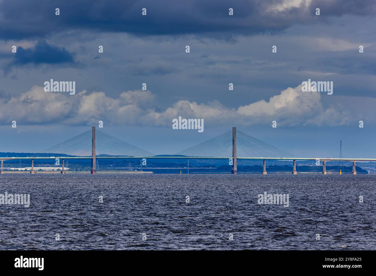 Ponte Prince of Wales con nuvole in alto Foto Stock