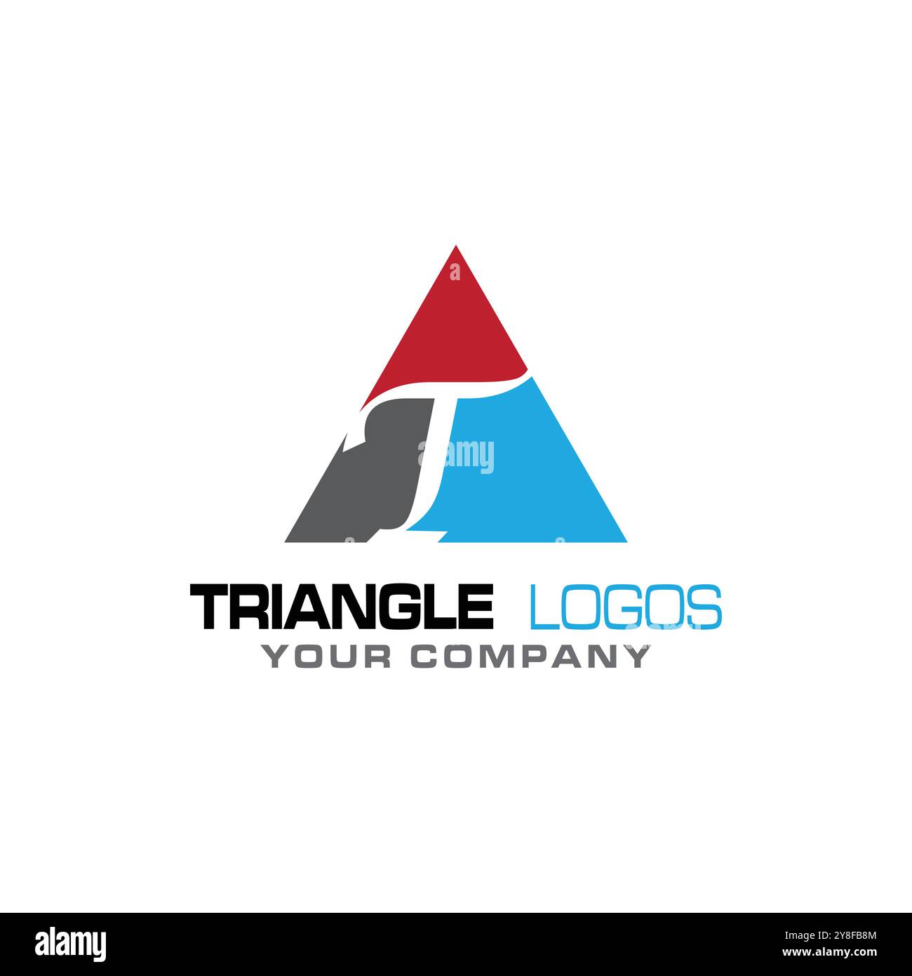 Futuristica ispirazione per il design con il logo della catena triangolare Illustrazione Vettoriale