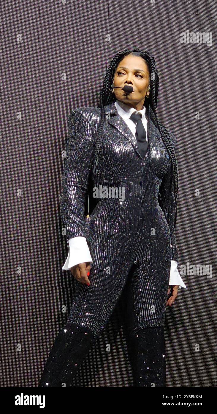 Janet Jackson Live at Utilita Arena Birmingham, Regno Unito Foto Stock