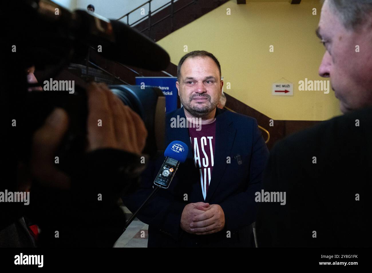 Hradec Kralove, Repubblica Ceca. 5 ottobre 2024. I socialdemocratici cechi (SOCDEM) sono un partito finanziariamente stabile con una performance economica positiva ha detto a Michal Smarda, nella foto, il presidente uscente del partito all'odierno congresso SOCDEM a Hradec Kralove, Repubblica Ceca, 5 ottobre 2024. Crediti: David Tanecek/CTK Photo/Alamy Live News Foto Stock