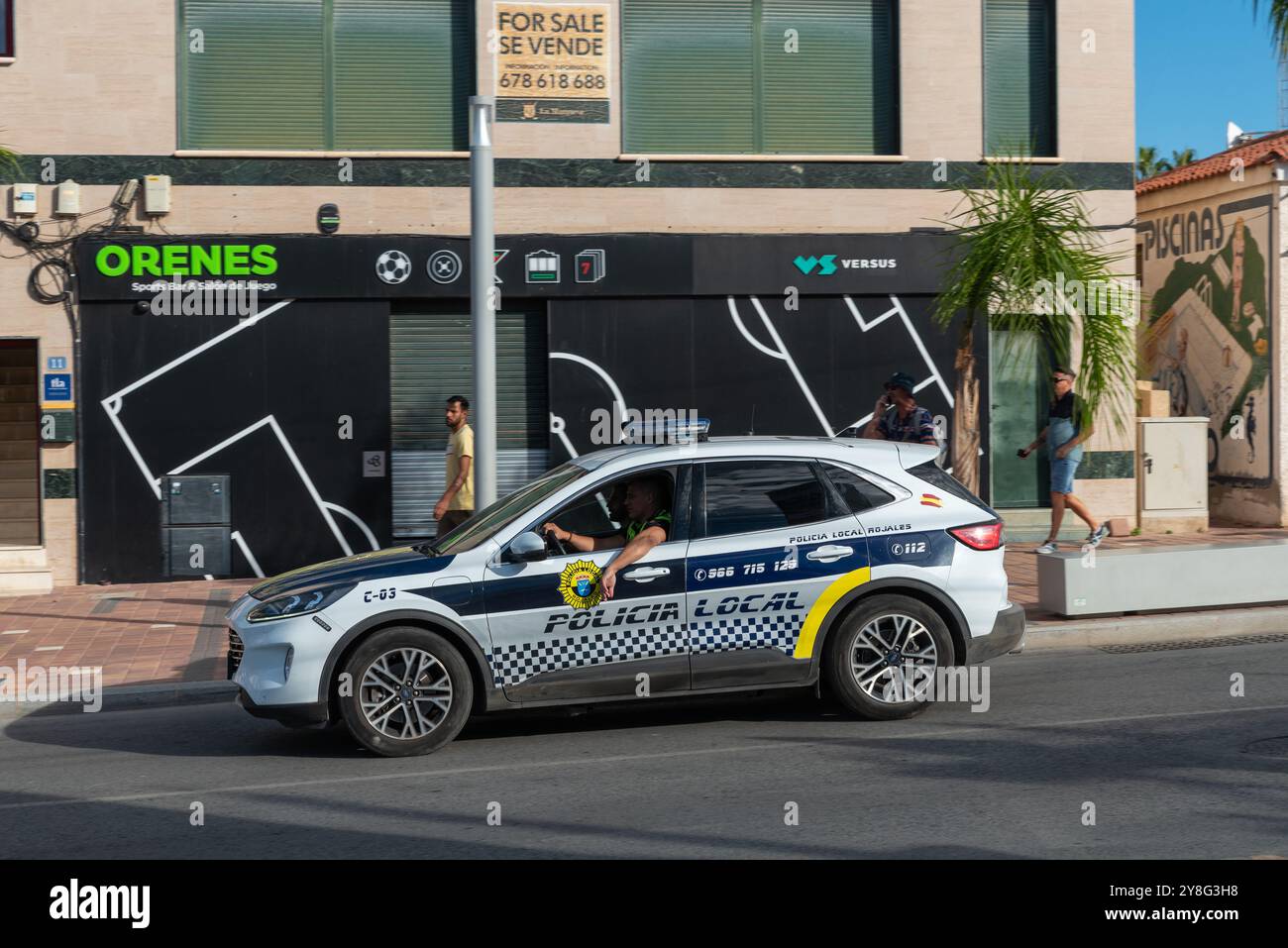 Policia Local, polizia locale, Ciudad Quesada, Rojales, Spagna, UE. Policia Municipal (polizia municipale), polizia locale organizzata a livello comunale Foto Stock