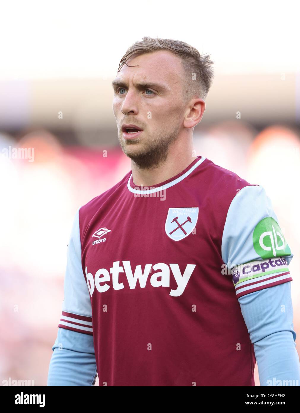 Londra, Regno Unito. 5 ottobre 2024. Jarrod Bowen (WHU) alla partita West Ham United contro Ipswich Town EPL, al London Stadium, Londra, Regno Unito il 5 ottobre 2024. Crediti: Paul Marriott/Alamy Live News Foto Stock