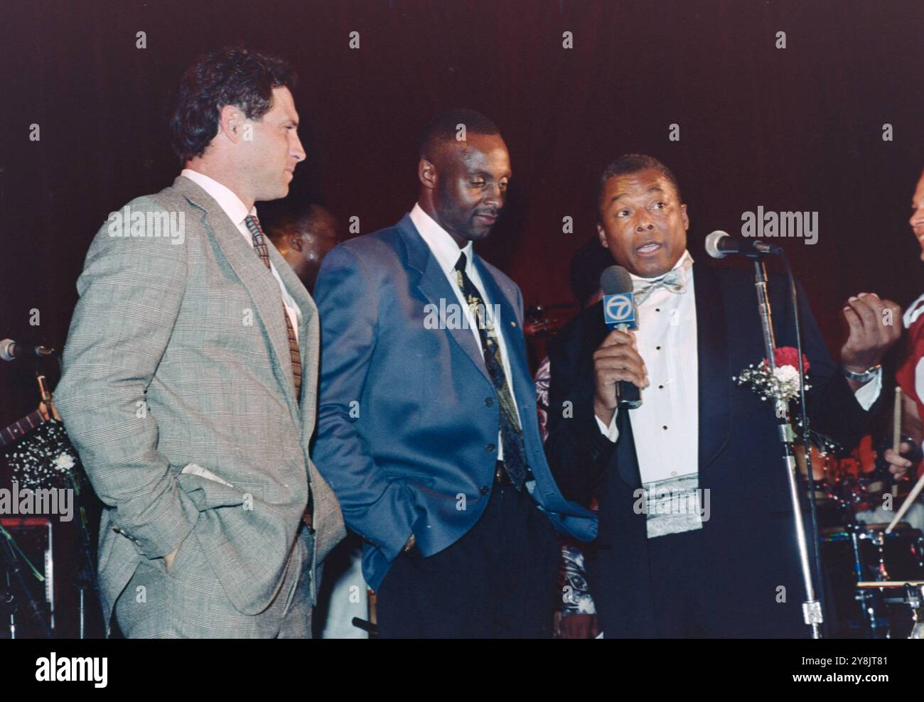 Steve Young e Jerry Rice Oakland California 1990. Crediti: Ross Pelton/MediaPunch Foto Stock