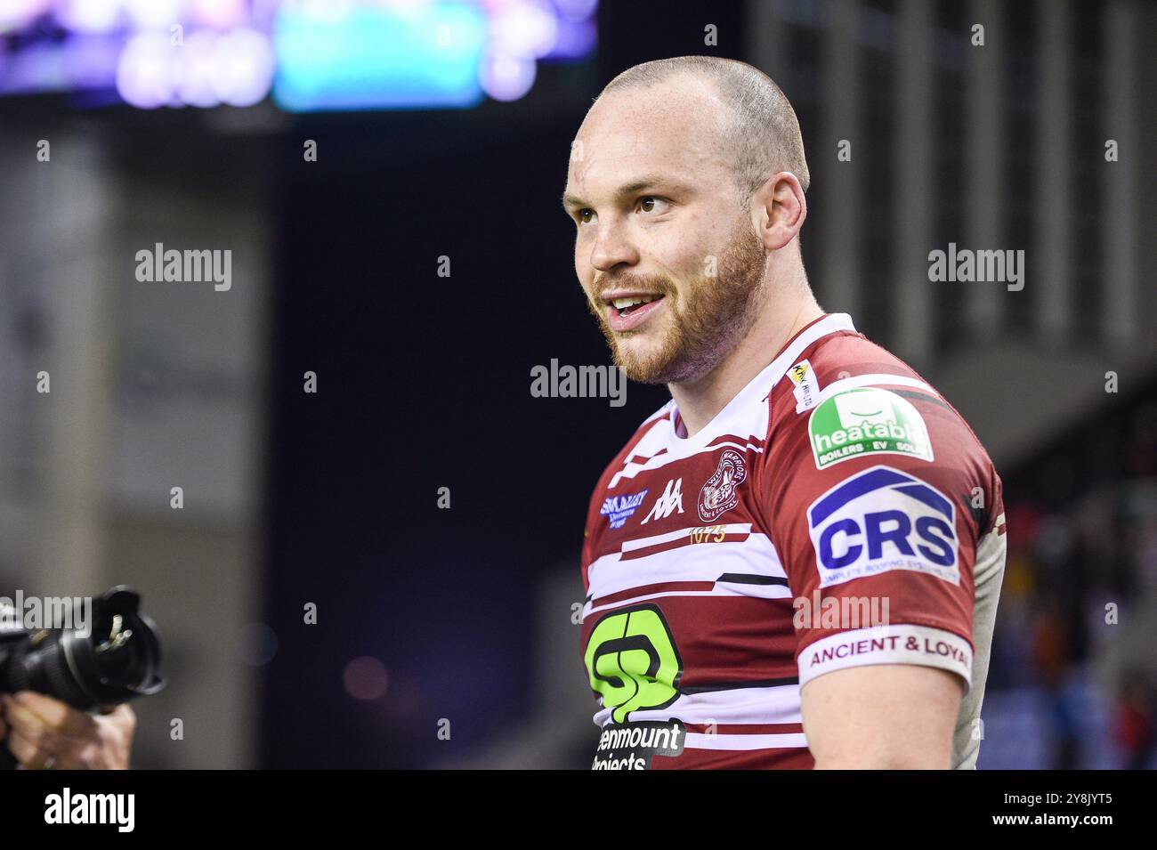 Wigan, Inghilterra - 5 novembre 2024 - Liam Marshall dei Wigan Warriors. Rugby League Betfred Super League, Wigan Warriors vs Leigh Leopards al Brick Community Stadium, Wigan, UK Dean Williams Foto Stock