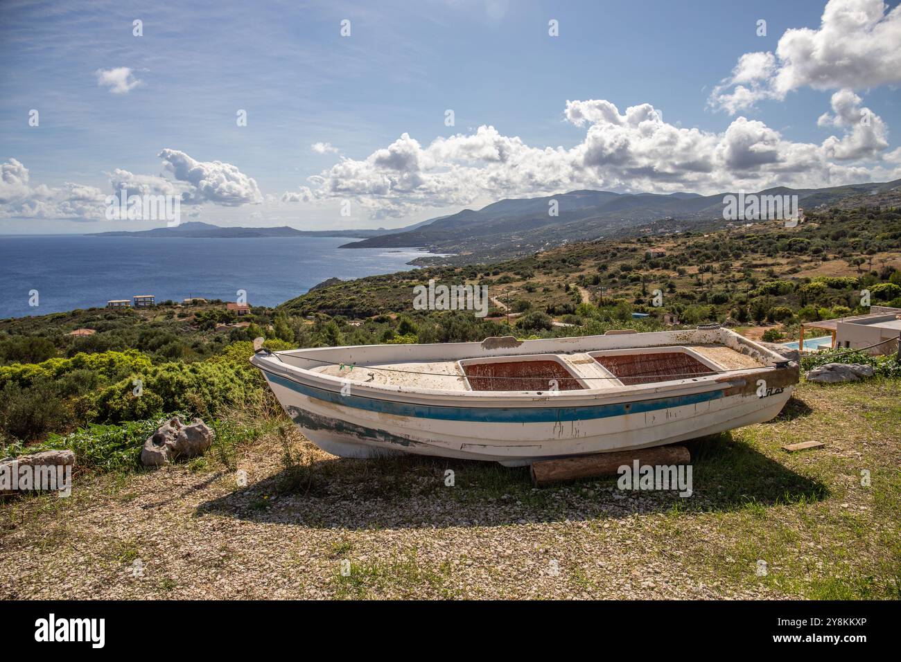 Splendidi paesaggi tipicamente greci, natura mediterranea della Grecia. Isole Ionie, Grecia, Isole Ionie, Grecia, zante Foto Stock