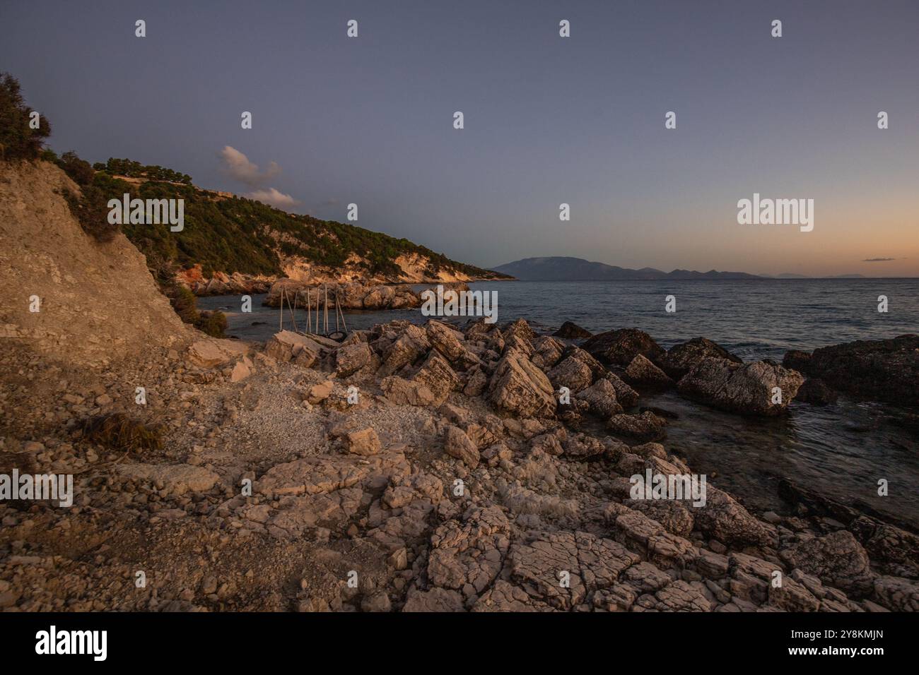 Splendidi paesaggi tipicamente greci, natura mediterranea della Grecia. Isole Ionie, Grecia, Isole Ionie, Grecia, zante Foto Stock