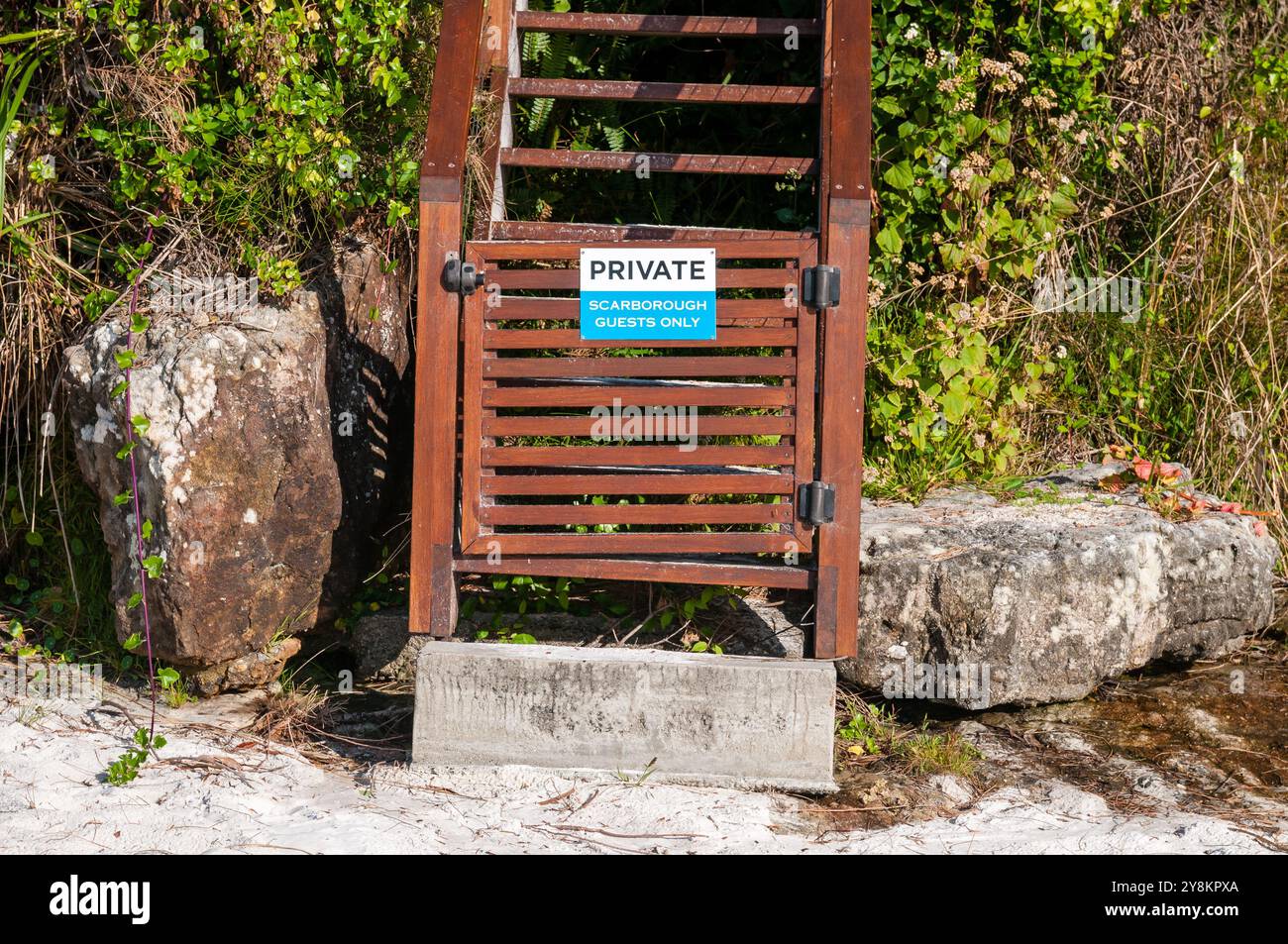 Accesso privato, casa sulla spiaggia, Hyams Beach, Jervis Bay, NSW, Australia Foto Stock