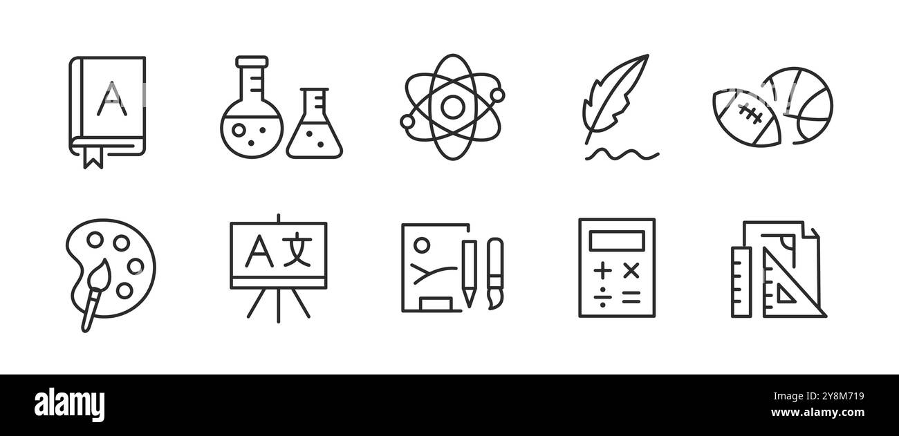 Materie per la scuola Illustrazione Vettoriale
