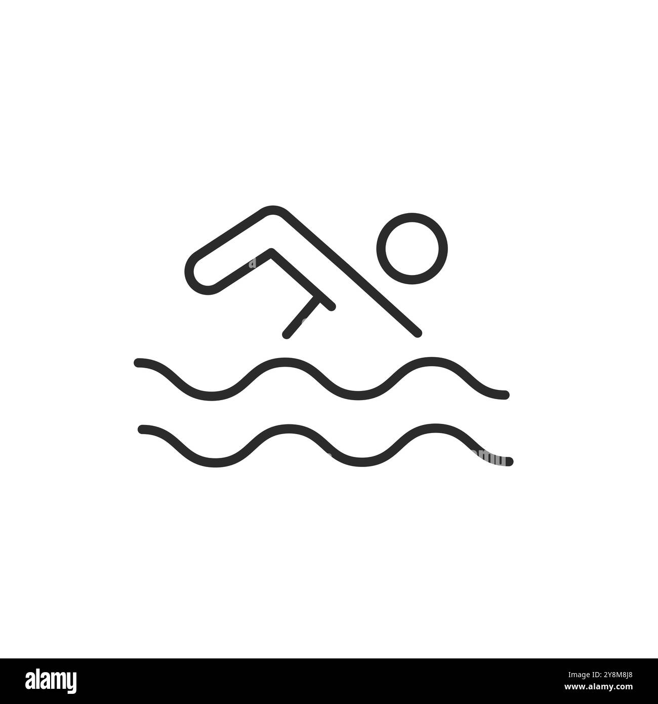 Icona di nuoto Illustrazione Vettoriale