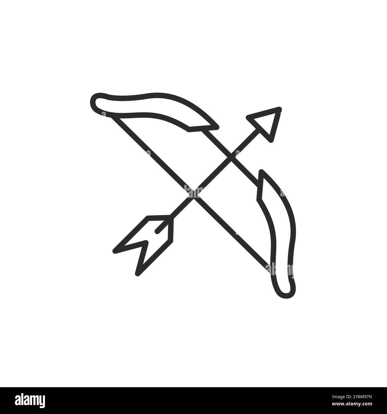 Icona arco e freccia Illustrazione Vettoriale