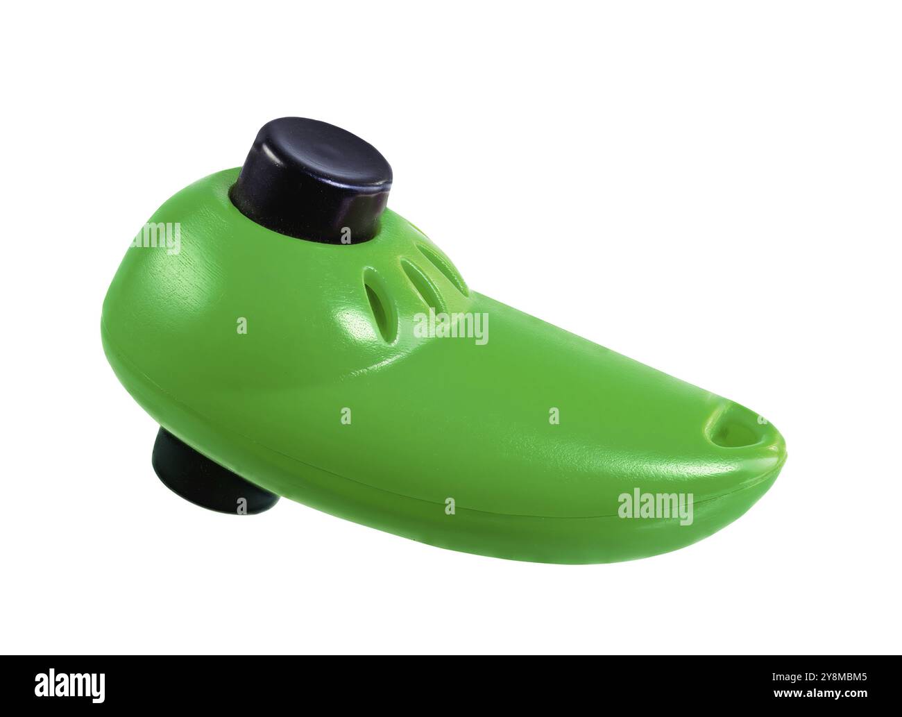 Primo piano di un clicker isolato utilizzato per l'addestramento del cane Foto Stock