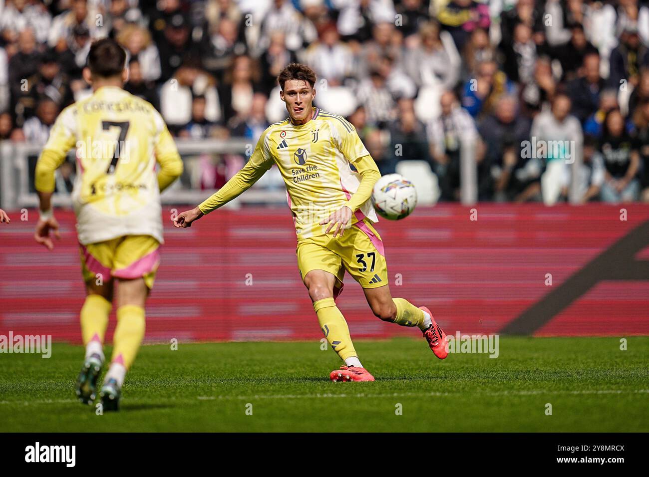 Torino, Italia. 6 ottobre 2024. Nicolo Savona della Juventus durante la partita di calcio di serie A tra Juventus e Cagliari allo Stadio Allianz di Torino - domenica 6 ottobre 2024. Sport - calcio . (Foto di Marco Alpozzi/Lapresse) credito: LaPresse/Alamy Live News Foto Stock