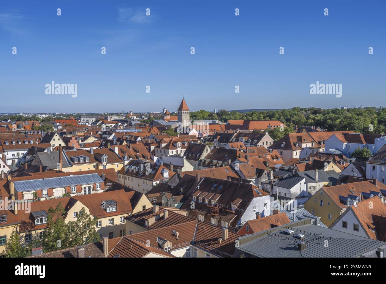 Vista aerea sulla città di Ratisbona (Baviera, Germania) Foto Stock