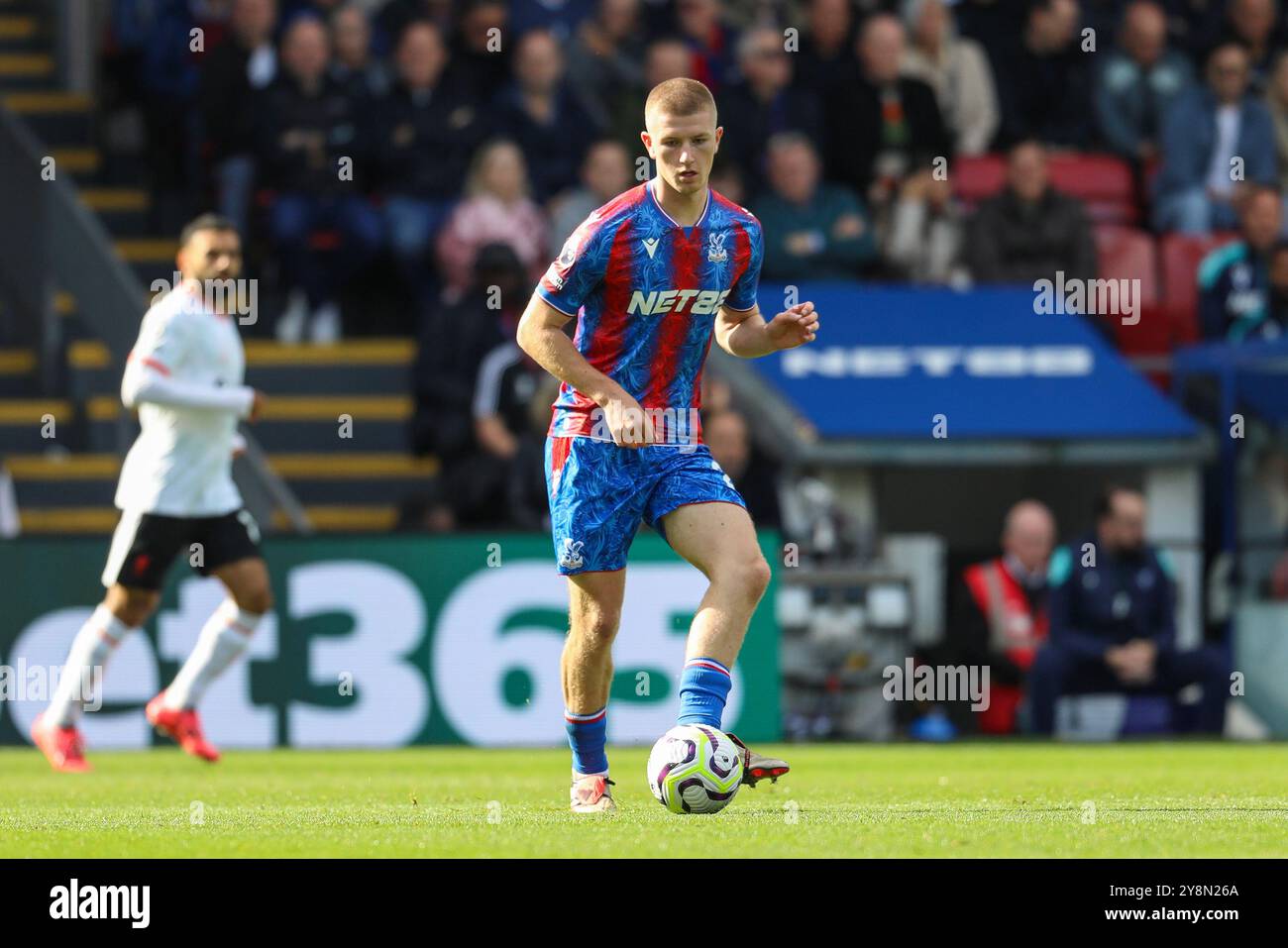 Londra, Regno Unito. 5 ottobre 2024. Adam Wharton di Crystal Palace durante la partita tra Crystal Palace FC e Liverpool FC di Premier League al Selhurst Park, Londra, Inghilterra, Regno Unito il 5 ottobre 2024 Credit: Every Second Media/Alamy Live News Foto Stock