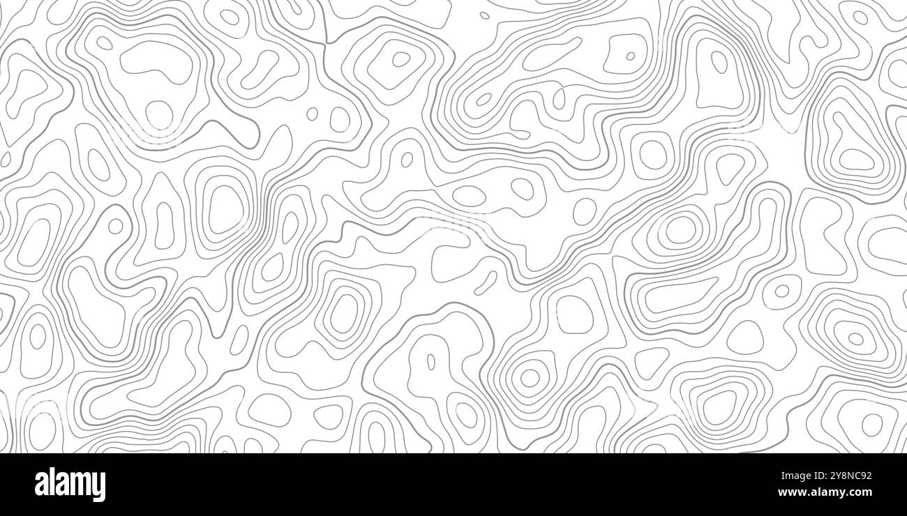 Schema mappa contorno sfondo topografia, linee di elevazione, progettazione geografica, terreno astratto, Mappatura paesaggio, sfondo vettoriale topografico Illustrazione Vettoriale