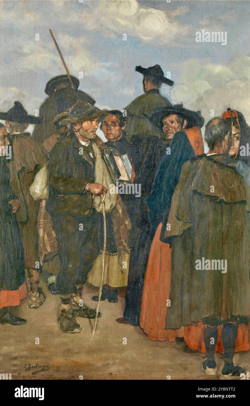 Ignacio Zuloaga - agricoltori spagnoli al mercato - 1899 Foto Stock