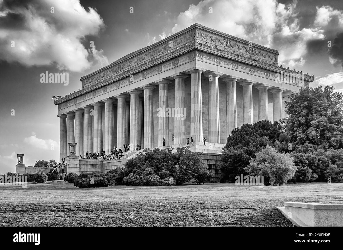Abraham Lincoln Memorial, costruito per onorare il 16° presidente degli Stati Uniti d'America, Washington DC, USA Foto Stock