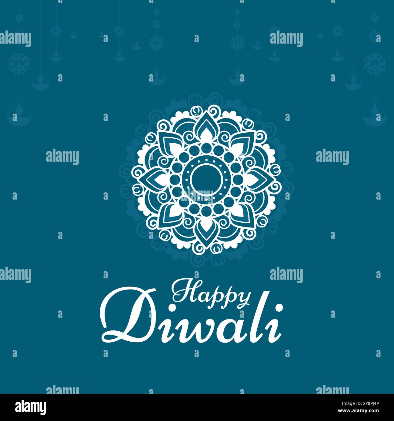 Happy Diwali, grafica vettoriale Happy Diwali, biglietto d'auguri Diwali, post design dei social media, file vettoriale, modello modificabile. Illustrazione Vettoriale