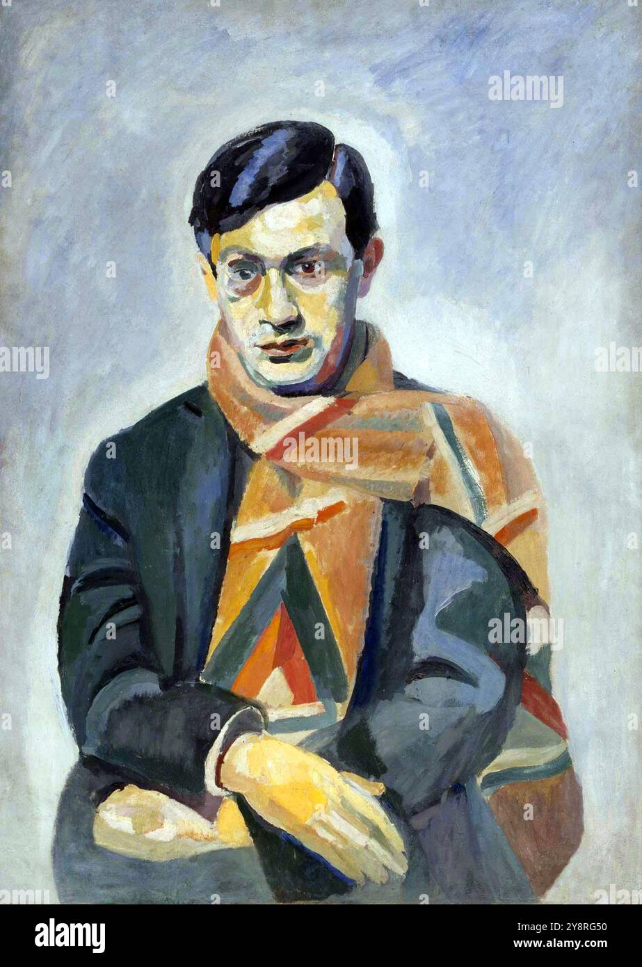 Tristan Tzara, dipinto di Robert Delaunay. Poeta rumeno Tristan Tzara Foto Stock