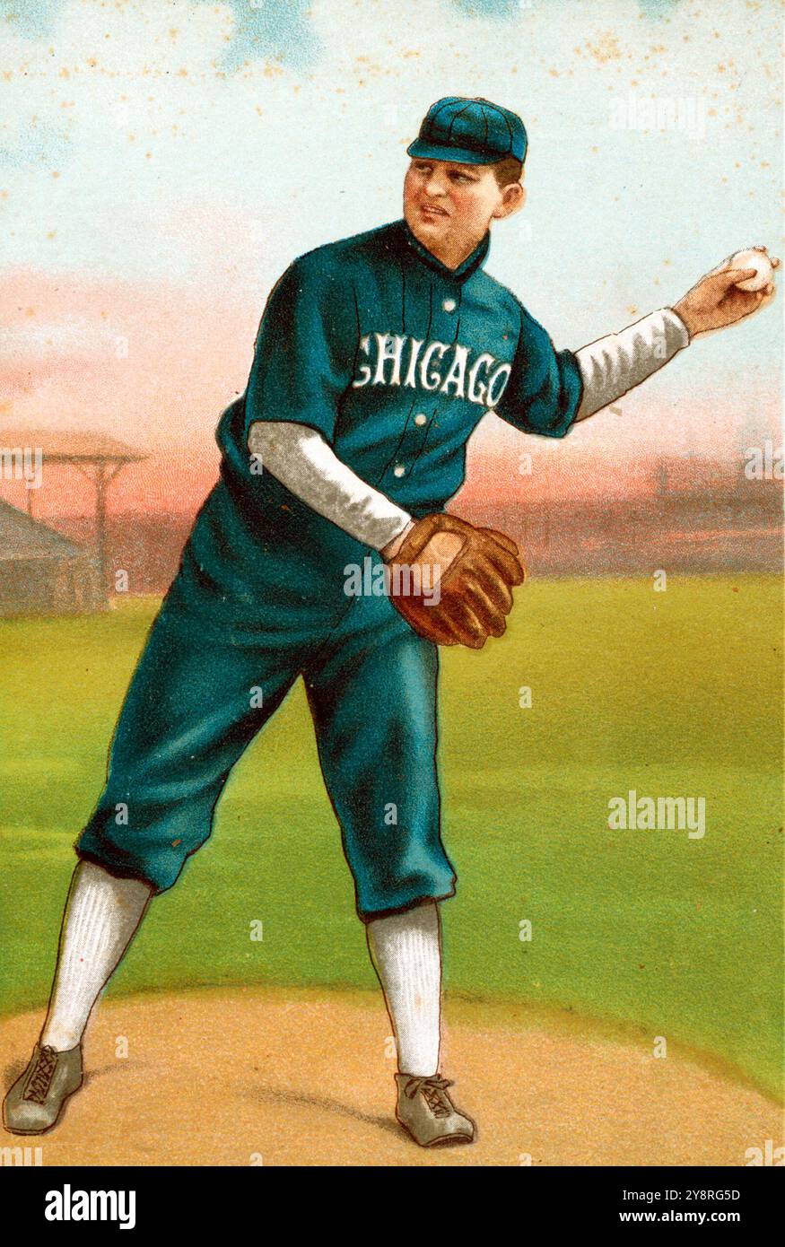 Bill Burns, Chicago White Sox, baseball card portrait, William Thomas Burns (1880 – 1953), American Tobacco Company baseball card, giocatore di baseball americano Foto Stock
