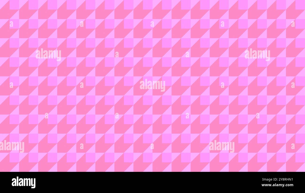 Sfondo astratto con motivo senza cuciture di quadrati rosa con ombre. Sfondo geometrico moderno per San Valentino, amore e festeggiamenti romantici. Foto Stock